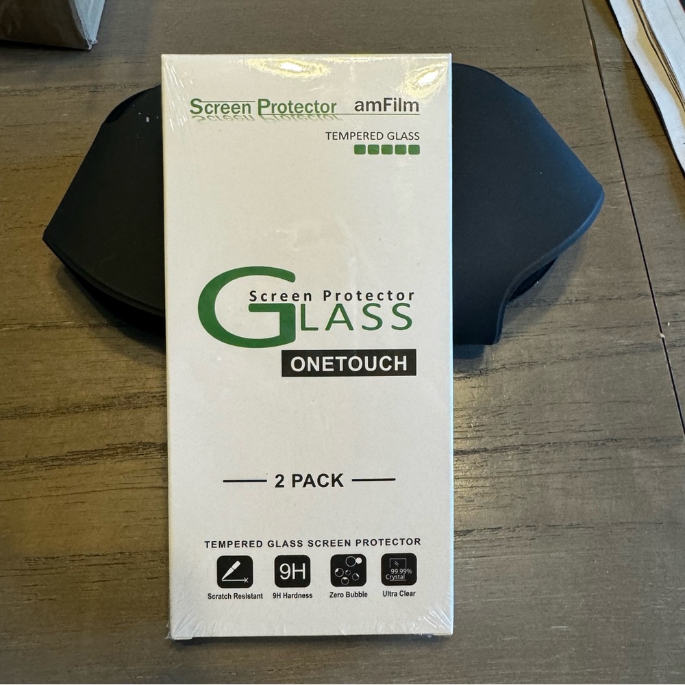 Tempered glass screen protector for iPhone 12 Pro Max.